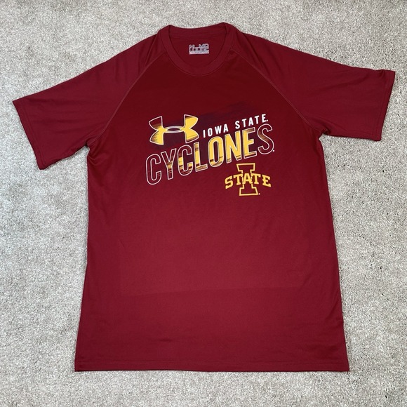 UNDER ARMOUR Iowa State Cyclones ISU HeatGear Loose Ames Football T-shirt MEDIUM - Picture 1 of 6